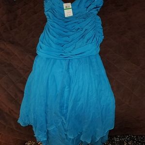 Blue chiffon dress